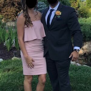 Rolla Coster Strapless Blush Pink Bodycon Mini Dress